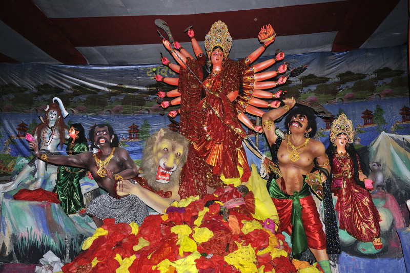 तस्वीरमा हेर्नुहाेस् १४ वर्षअघिकाे दुर्गा पूजा